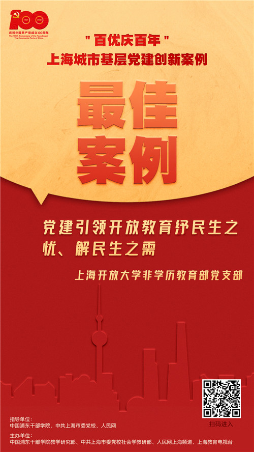 黨建引領(lǐng)開放教育紓民生之憂上海開放大學(xué)非學(xué)歷教育黨支部